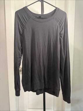 Basic Long Sleeve Crewneck Shirt - Black